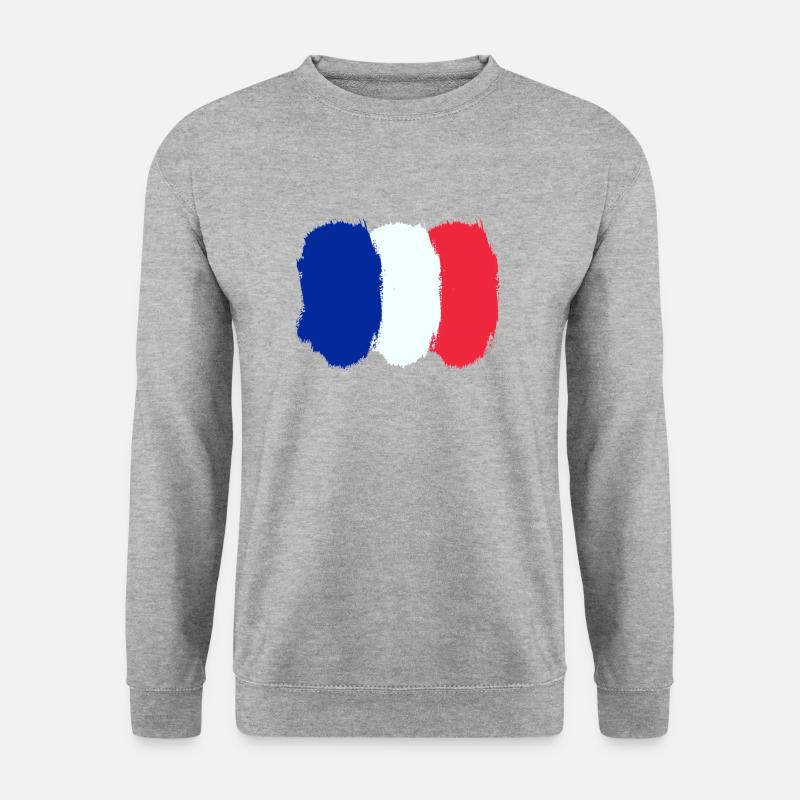 Frankreich - Unisex Pullover - Weißgrau meliert