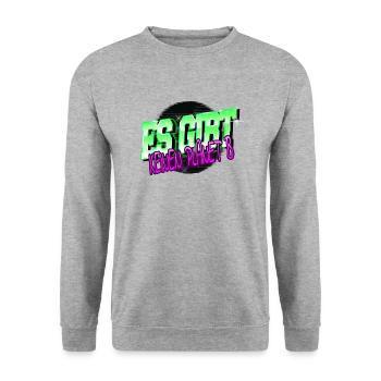 spruch weihnachten witzig veganes essen vegan - Unisex Pullover - Weißgrau meliert - Vorne - Alina (178cm) & Michal (187cm)