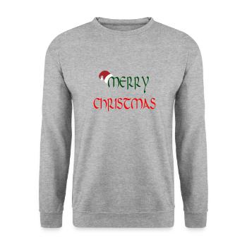 Joyeux Noël. Joyeux Noël - Sweat-shirt Unisexe - gris chiné - Devant - Alina (178cm) & Michal (187cm)