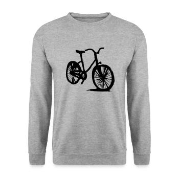 Fahrrad Gekritzel Fahrräder Radfahren Vektor 3 - Unisex Pullover - Weißgrau meliert - Vorne - Alina (178cm) & Michal (187cm)
