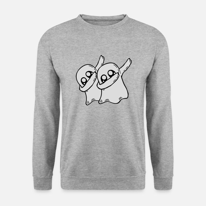 2 Dabbing Ghosts Friends - Unisex Sweatshirt - salt & pepper