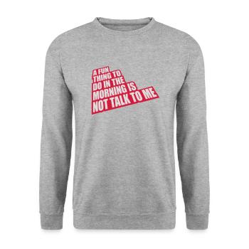 ne me parle pas - Sweat-shirt Unisexe - gris chiné - Devant - Alina (178cm) & Michal (187cm)