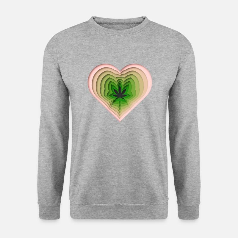 Liebe Gras - Unisex Pullover - Weißgrau meliert