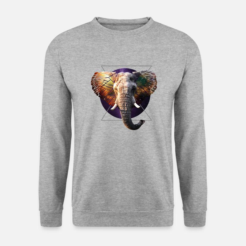 Éléphant de l’espace - Sweat-shirt Unisexe - gris chiné