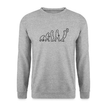 Basketball Lovers Basketball Basketball Club - Unisex Sweatshirt - salt & pepper - Front - Alina (178cm) & Michal (187cm)