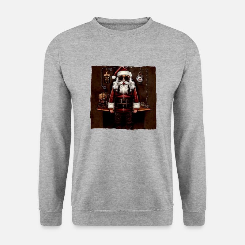 Der Weihnachtsmann - Steampunk - Unisex Pullover - Weißgrau meliert