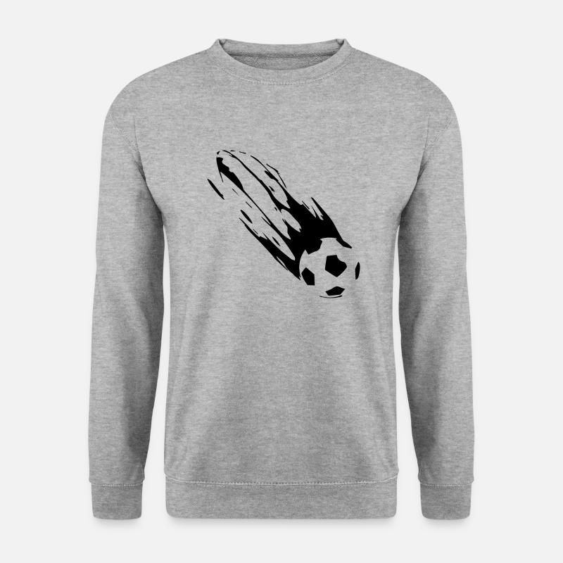 Fußball Soccer - Unisex Pullover - Weißgrau meliert