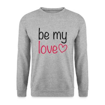 be my love - Unisex Pullover - Weißgrau meliert - Vorne - Alina (178cm) & Michal (187cm)