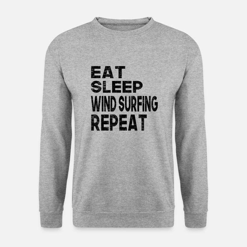 Eat Sleep Wind Surfing Repeat - Unisex Sweatshirt - salt & pepper