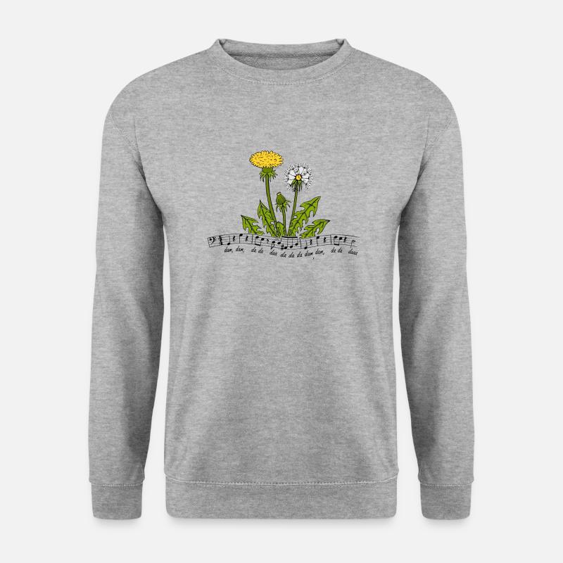 Löwenzahn - Unisex Pullover - Weißgrau meliert