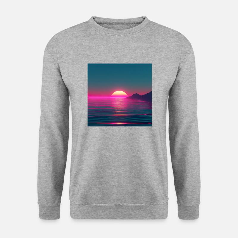 Sun Design - Unisex Pullover - Weißgrau meliert