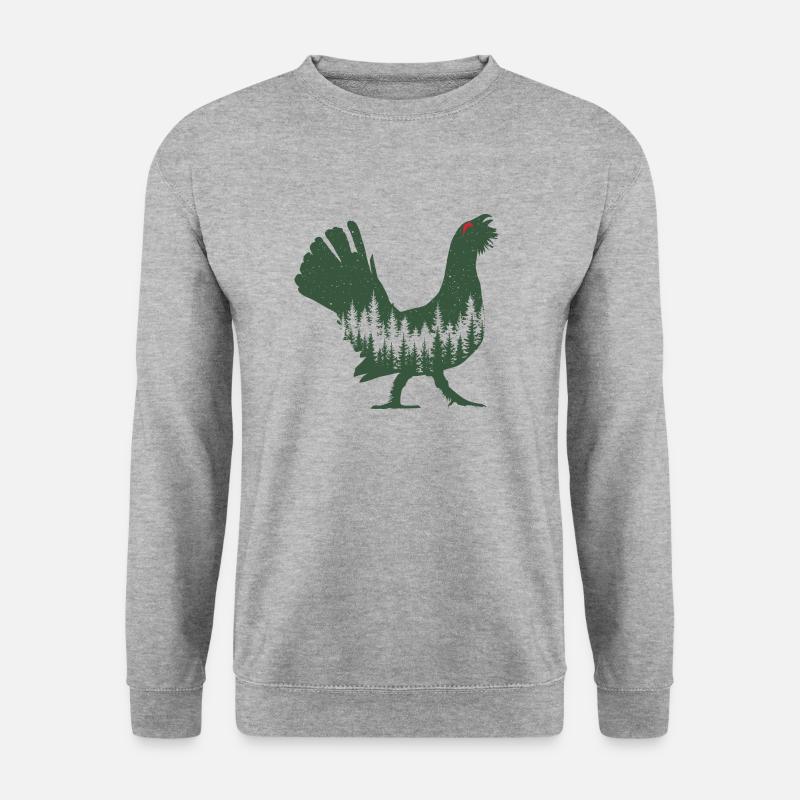 Auerhahn - Unisex Pullover - Weißgrau meliert