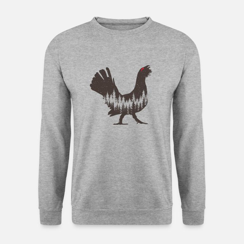 Auerhahn - Unisex Pullover - Weißgrau meliert