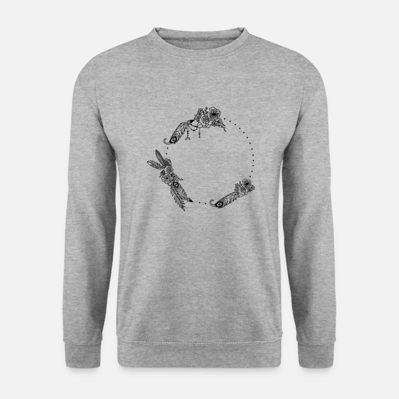 Rahmen - Unisex Pullover - Weißgrau meliert