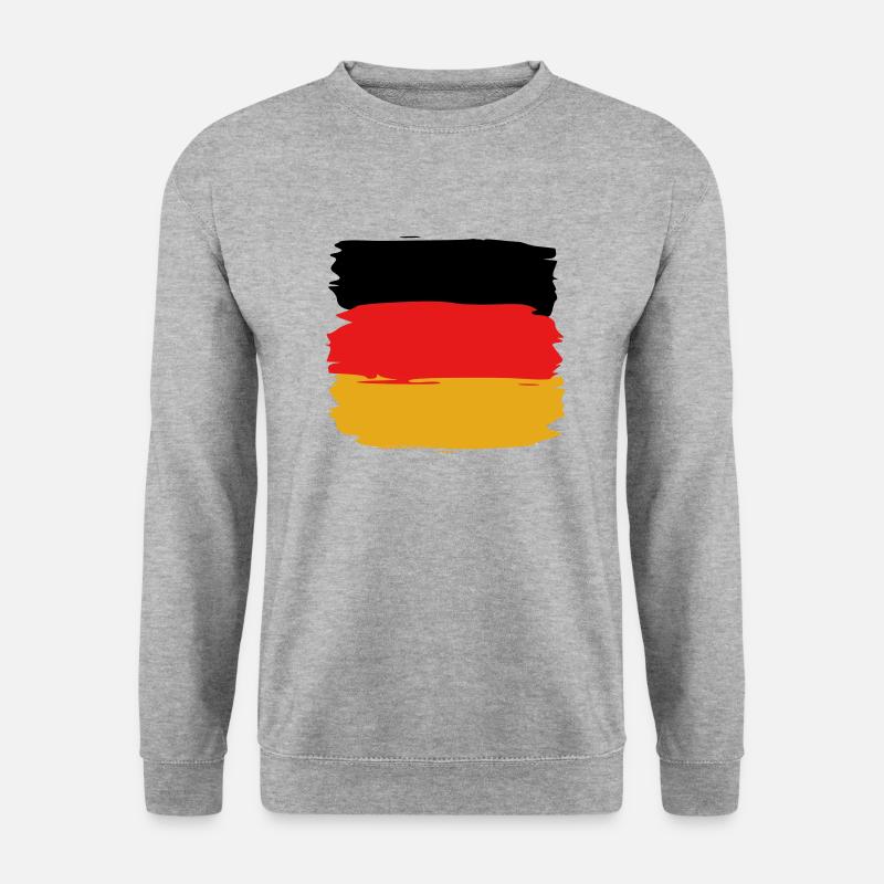 fahne deutschand - Unisex Pullover - Weißgrau meliert