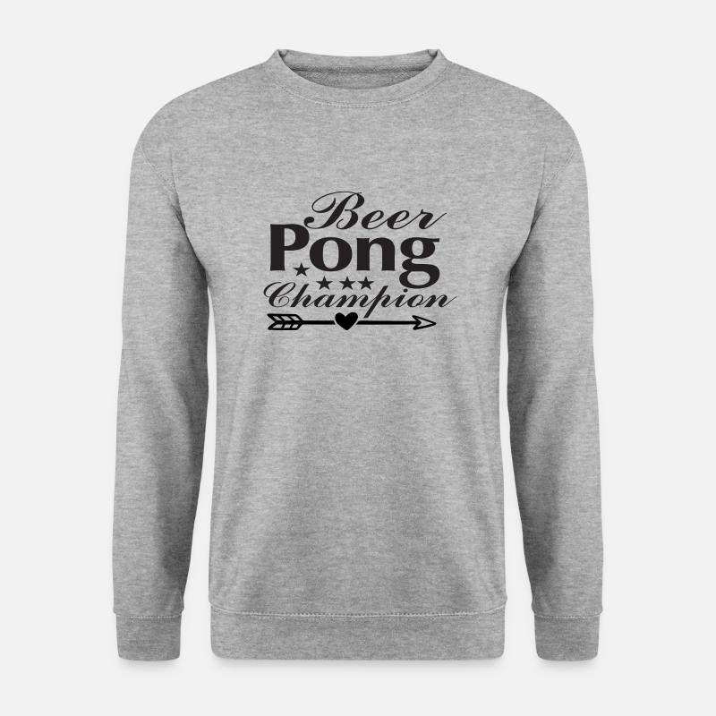 Beer Pong Champion - Unisex Pullover - Weißgrau meliert