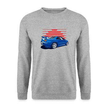 JDM MONSTER - Unisex Sweatshirt - salt & pepper - Front - Alina (178cm) & Michal (187cm)