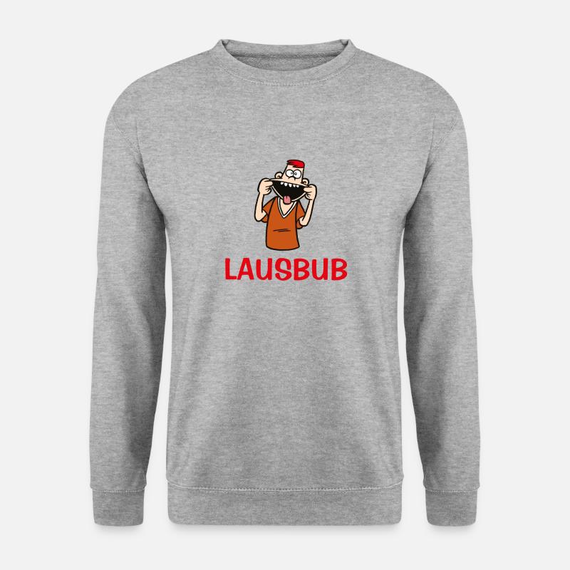 Lausbub - Unisex Pullover - Weißgrau meliert