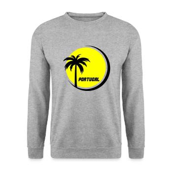 Portugal - Unisex Pullover - Weißgrau meliert - Vorne - Alina (178cm) & Michal (187cm)