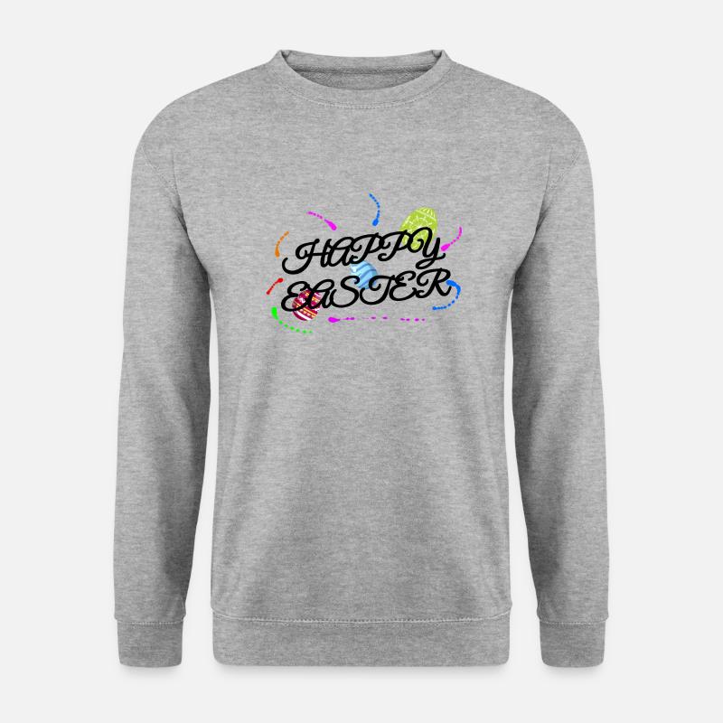 Frohe Ostern Osterfest - Unisex Pullover - Weißgrau meliert
