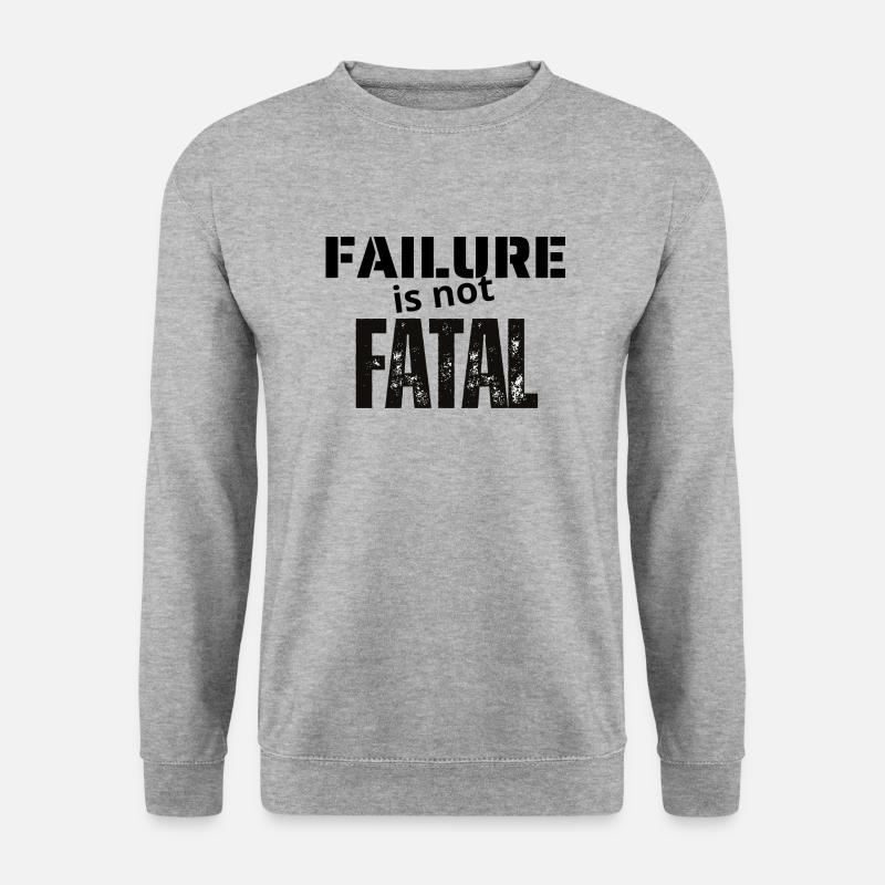 SCHEITERN ist nicht FATAL - Unisex Pullover - Weißgrau meliert