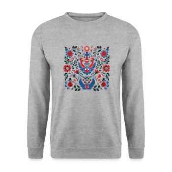 Vintage snakes - Unisex Sweatshirt - salt & pepper - Front - Alina (178cm) & Michal (187cm)
