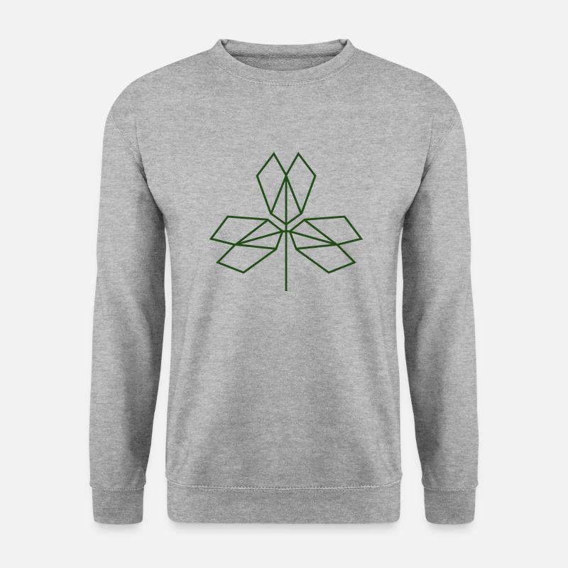 Kleeblatt - Unisex Pullover - Weißgrau meliert