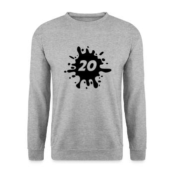 20 - Unisex Sweatshirt - salt & pepper - Front - Alina (178cm) & Michal (187cm)