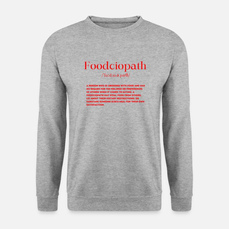 Foodciopath Definition - Unisex Pullover - Weißgrau meliert