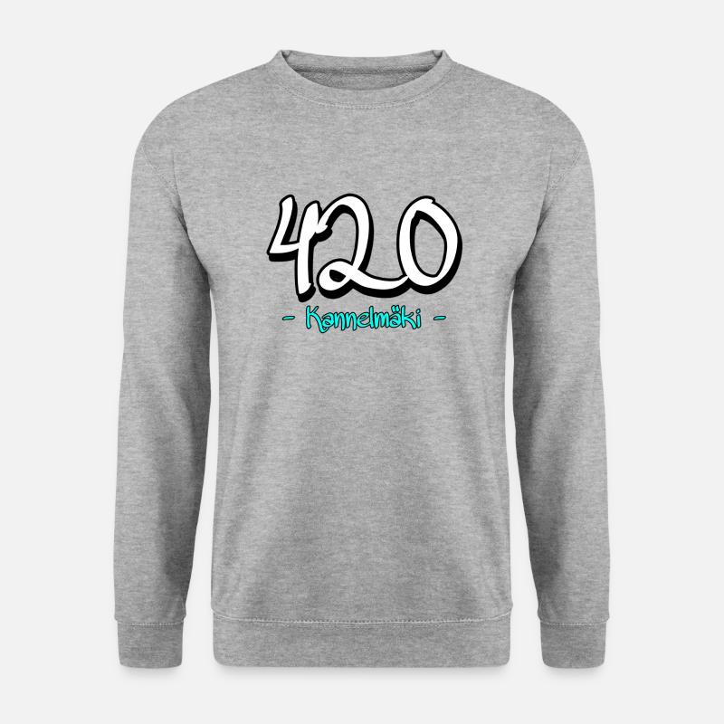 420 - Unisex Pullover - Weißgrau meliert