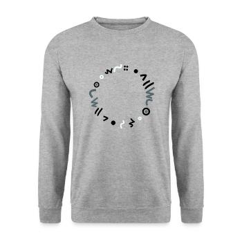 Abstract Pattern 6 - Sweat-shirt Unisexe - gris chiné - Devant - Alina (178cm) & Michal (187cm)
