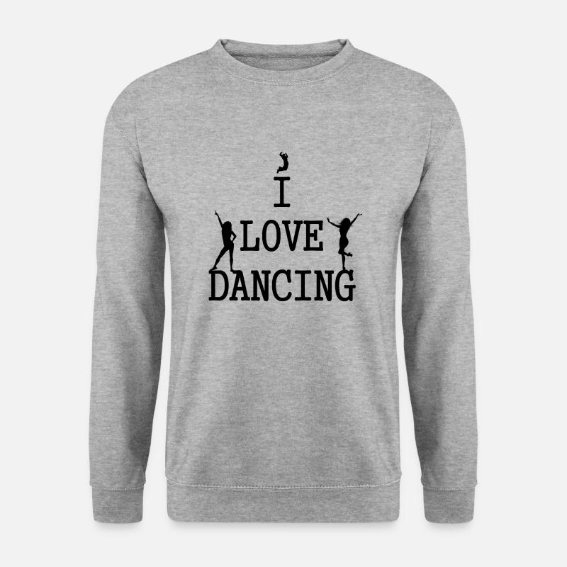 Dancing Dance Music - Unisex Pullover - Weißgrau meliert