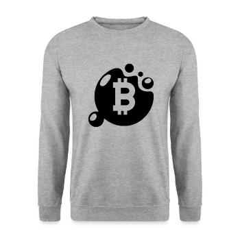 Trading de crypto-monnaies Bitcoin - Sweat-shirt Unisexe - gris chiné - Devant - Alina (178cm) & Michal (187cm)