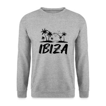 ibiza - Unisex Pullover - Weißgrau meliert - Vorne - Alina (178cm) & Michal (187cm)
