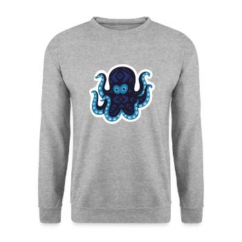 Meerestiere - Unisex Pullover - Weißgrau meliert - Vorne - Alina (178cm) & Michal (187cm)