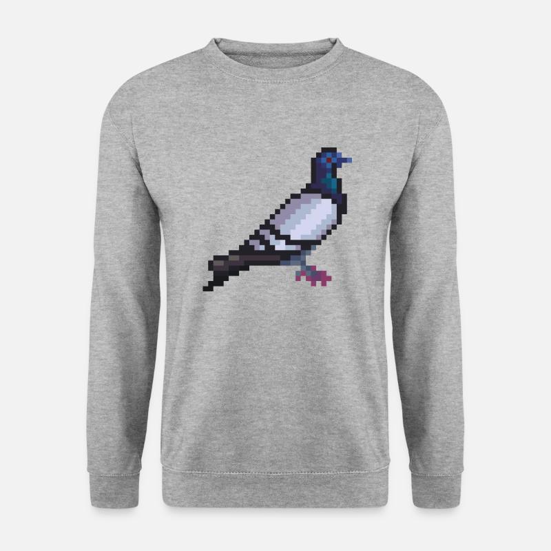 Vogel - Unisex Pullover - Weißgrau meliert