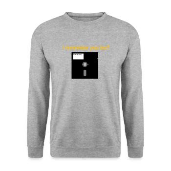 5 25 inch floppy disk - Unisex Sweatshirt - salt & pepper - Front - Alina (178cm) & Michal (187cm)