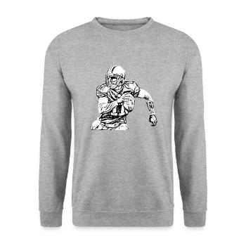 Ballsport - Unisex Pullover - Weißgrau meliert - Vorne - Alina (178cm) & Michal (187cm)