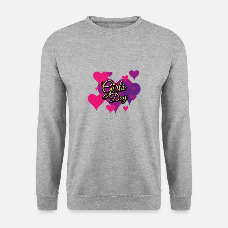 Girls Day Glittermuster - Unisex Pullover - Weißgrau meliert