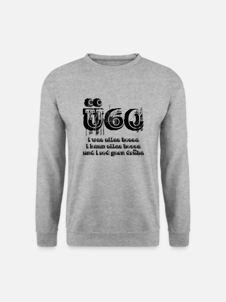 ü60 - über 60, kann alles und weiß alles besser - Unisex Pullover - Weißgrau meliert