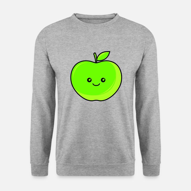 apfel - Unisex Pullover - Weißgrau meliert