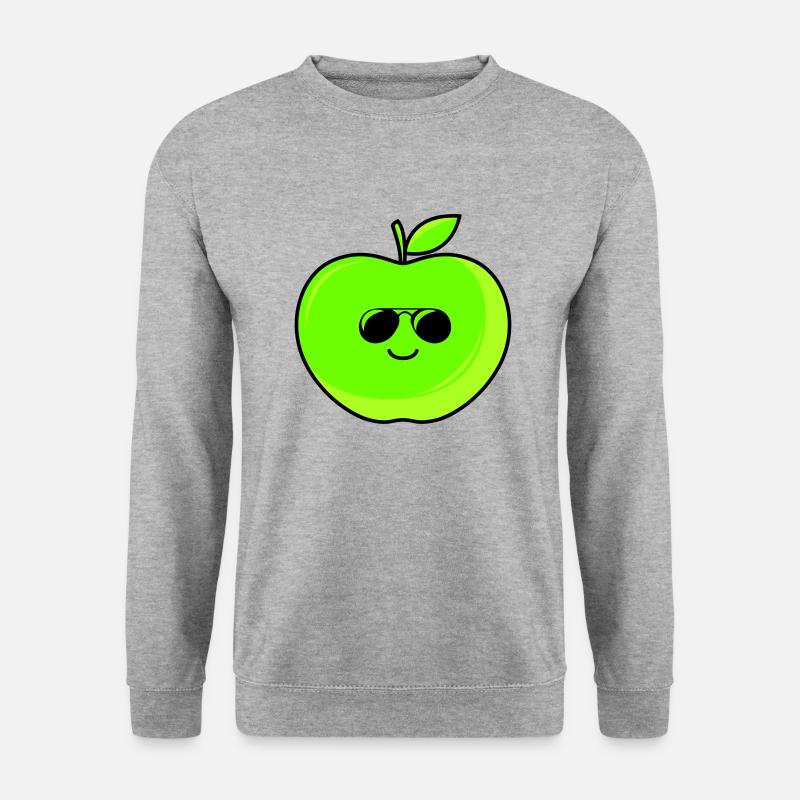 cooler apfel - Unisex Pullover - Weißgrau meliert