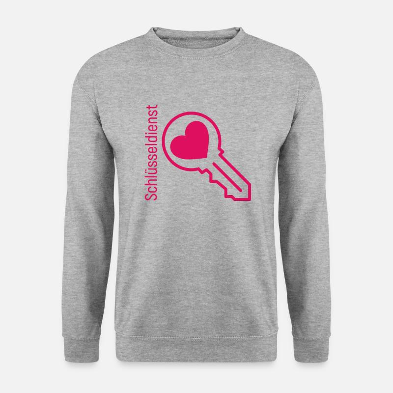 Schlüsseldienst - Unisex Pullover - Weißgrau meliert