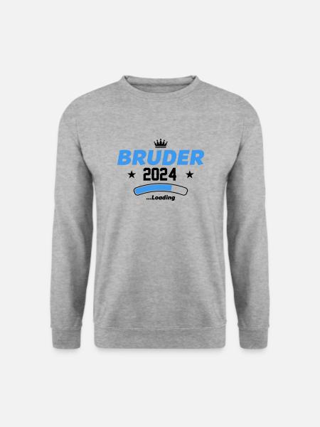 bruder 2024 loading - Unisex Pullover - Weißgrau meliert