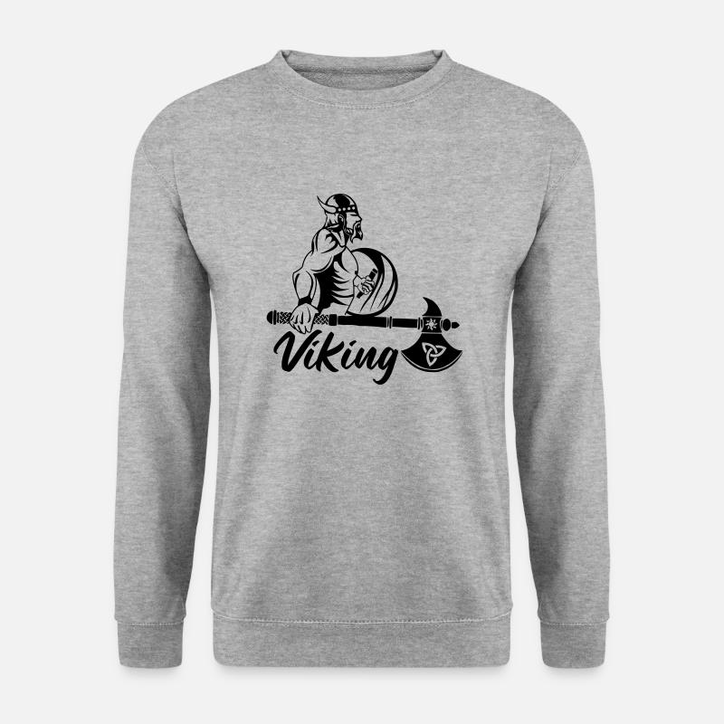 wikinger axt - Unisex Pullover - Weißgrau meliert