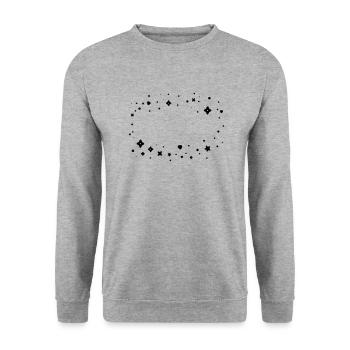 Cadre nuage scintillant - Sweat-shirt Unisexe - gris chiné - Devant - Alina (178cm) & Michal (187cm)