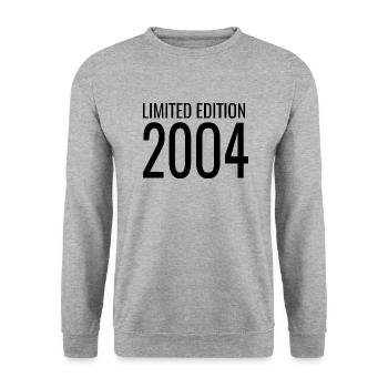 20. Geburtstag Geschenk 20 Jahre 2004 - Unisex Pullover - Weißgrau meliert - Vorne - Alina (178cm) & Michal (187cm)