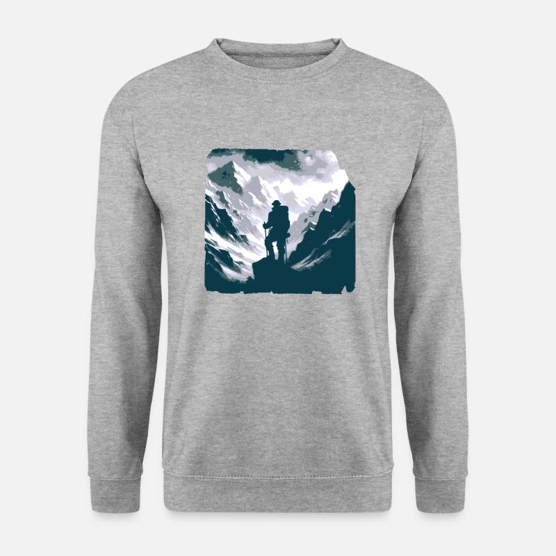 Tiroler Bergnatur - Unisex Pullover - Weißgrau meliert