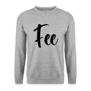 Name - Fairy - Unisex Sweatshirt - salt & pepper - Front - Alina (178cm) & Michal (187cm)