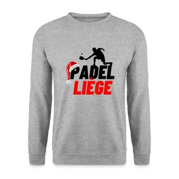Padel Liege Noel - Sweat-shirt Unisexe - gris chiné - Devant - Alina (178cm) & Michal (187cm)
